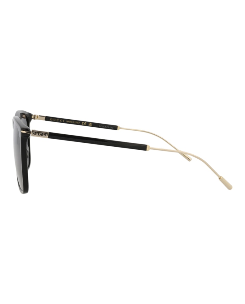 Gucci Square-Frame Recycled Acetate Sunglasses Black/Gold/Grey (GG1269S-30013857-001)