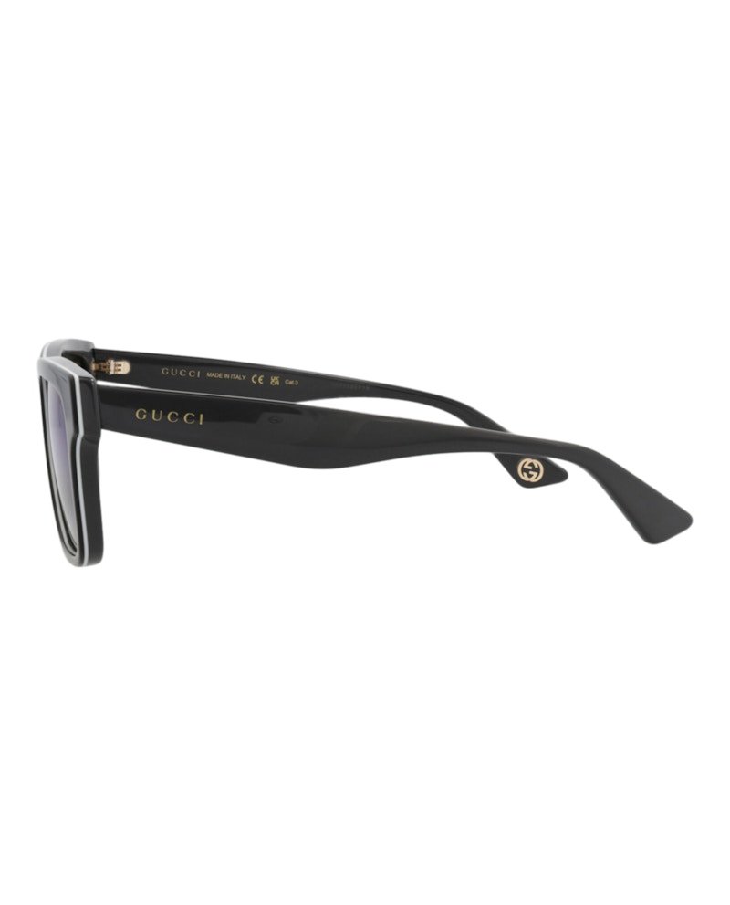 Gucci Square-Frame Recycled Acetate Sunglasses Black Grey Blue (GG1618SA-30015101-003)