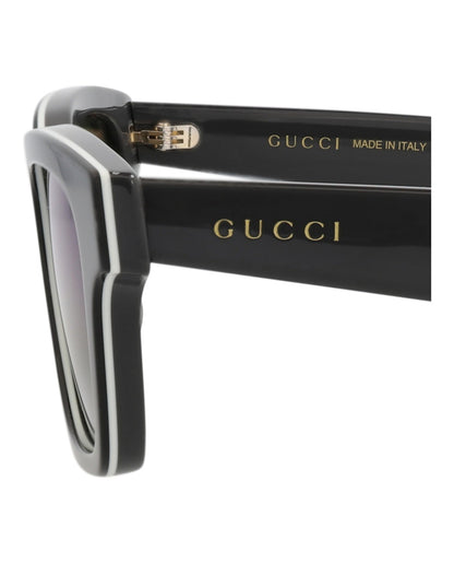 Gucci Square-Frame Recycled Acetate Sunglasses Black Grey Blue (GG1641SA-30015104-003)