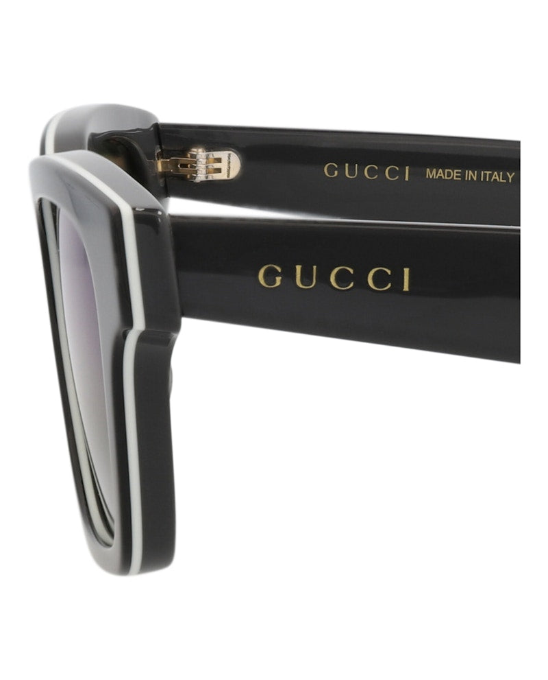 Gucci Square-Frame Recycled Acetate Sunglasses Black Grey Blue (GG1641SA-30015104-003)