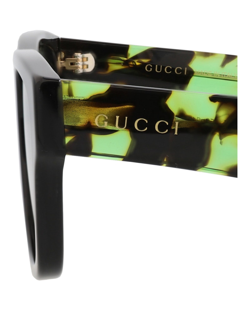 Gucci Square-Frame Recycled Acetate Sunglasses Black Havana Green (GG1427S-30014475-005)