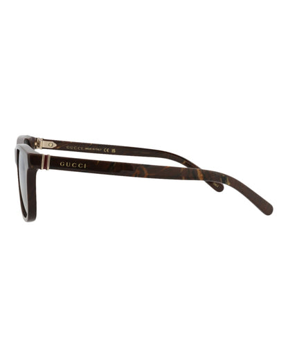 Gucci Square-Frame Recycled Acetate Sunglasses Brown Brown Grey (GG1671S-30015460-003)