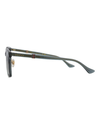 Gucci Square-Frame Recycled Acetate Sunglasses Green Green Grey (GG1498SK-30014782-003)