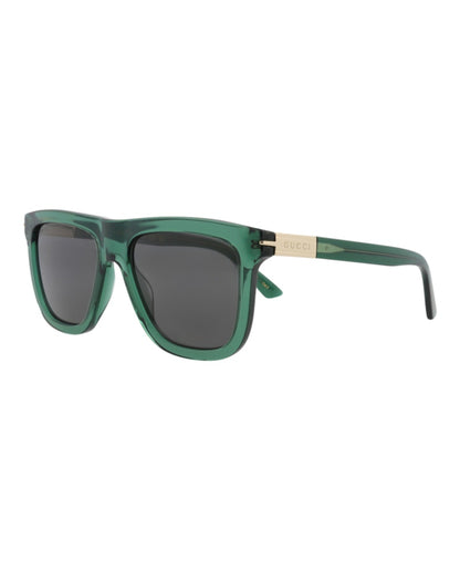 Gucci Square-Frame Recycled Acetate Sunglasses Green Green Grey (GG1502S-30014783-003)