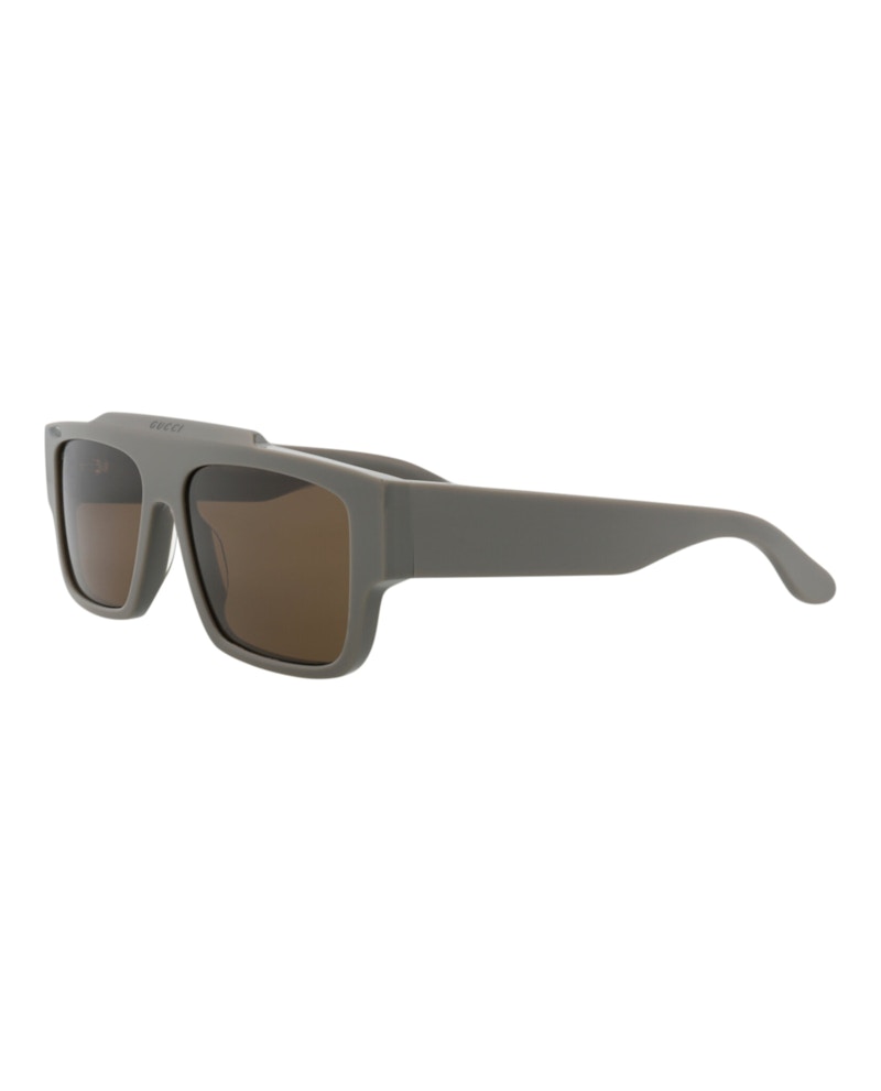 Gucci Square-Frame Recycled Acetate Sunglasses Grey Grey Brown (GG1460S-30014460-003)