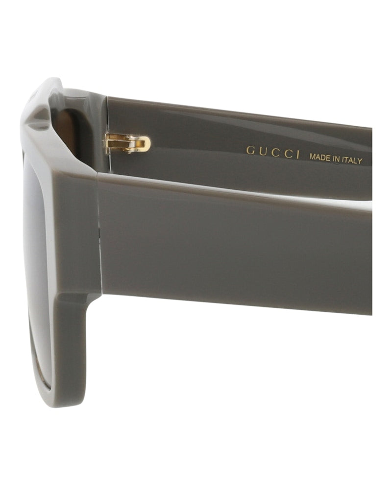 Gucci Square-Frame Recycled Acetate Sunglasses Grey Grey Brown (GG1460S-30014460-003)