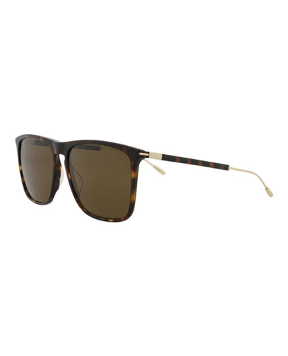 Gucci Square-Frame Recycled Acetate Sunglasses Havana Gold Brown (GG1269S-30013857-002)