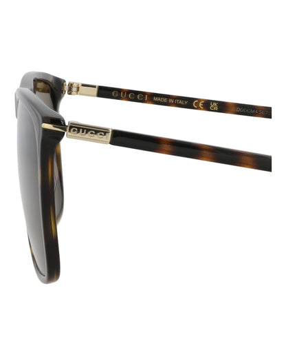 Gucci Square-Frame Recycled Acetate Sunglasses Havana Gold Brown (GG1269S-30013857-002)