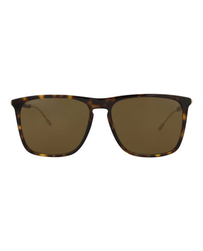 Gucci Square-Frame Recycled Acetate Sunglasses Havana Gold Brown (GG1269S-30013857-002)