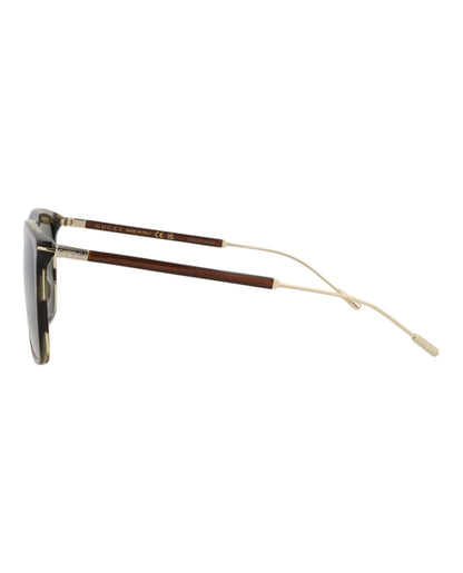 Gucci Square-Frame Recycled Acetate Sunglasses Havana/Gold/Green (GG1269S-30013857-003)