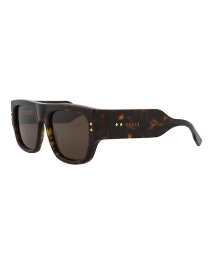Gucci Square-Frame Recycled Acetate Sunglasses Havana/Havana/Brown (GG1262S-30013828-002)
