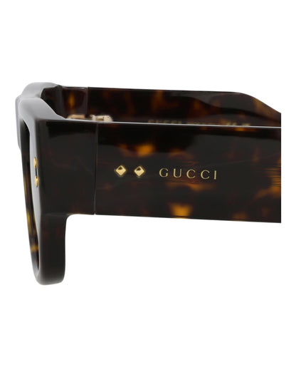 Gucci Square-Frame Recycled Acetate Sunglasses Havana/Havana/Brown (GG1262S-30013828-002)