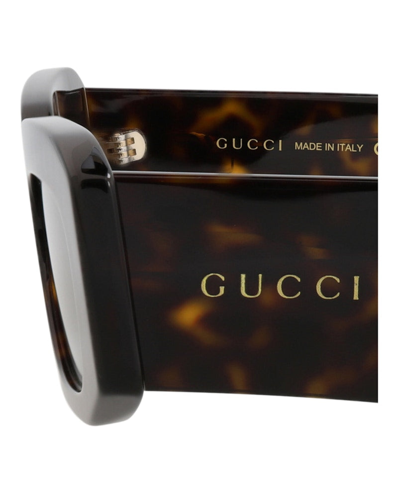 Gucci Square-Frame Recycled Acetate Sunglasses Havana Havana Brown (GG1426S-30014474-002)