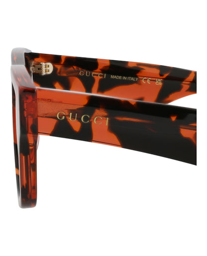 Gucci Square-Frame Recycled Acetate Sunglasses Havana Havana Brown (GG1427S-30014475-004)