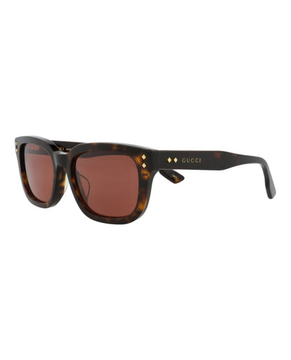 Gucci Square-Frame Recycled Acetate Sunglasses Havana Havana Brown (GG1605SK-30014877-002)