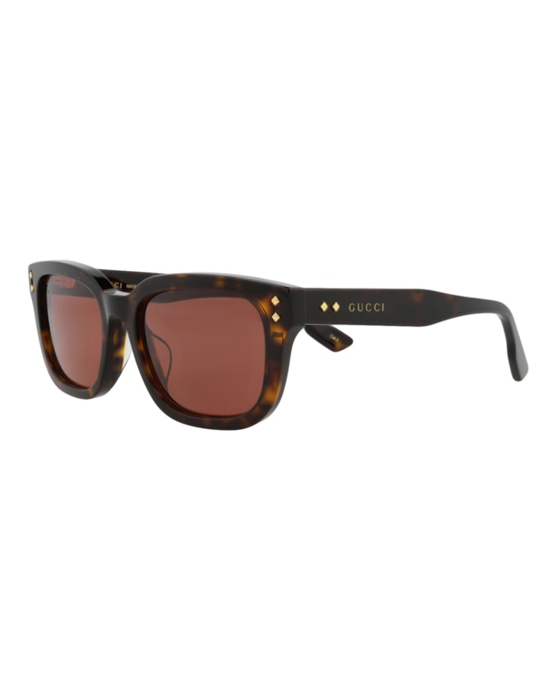 Gucci Square-Frame Recycled Acetate Sunglasses Havana Havana Brown (GG1605SK-30014877-002)