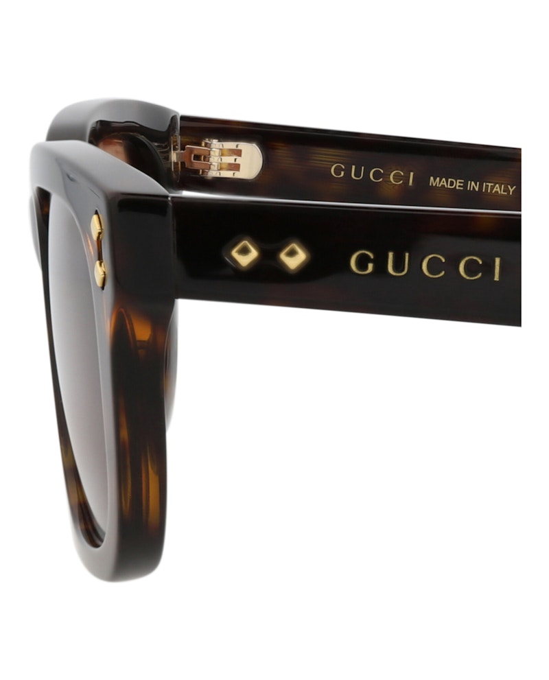 Gucci Square-Frame Recycled Acetate Sunglasses Havana Havana Brown (GG1605SK-30014877-002)