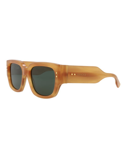 Gucci Square-Frame Recycled Acetate Sunglasses Havana Havana Green (GG1261S-30013840-004)