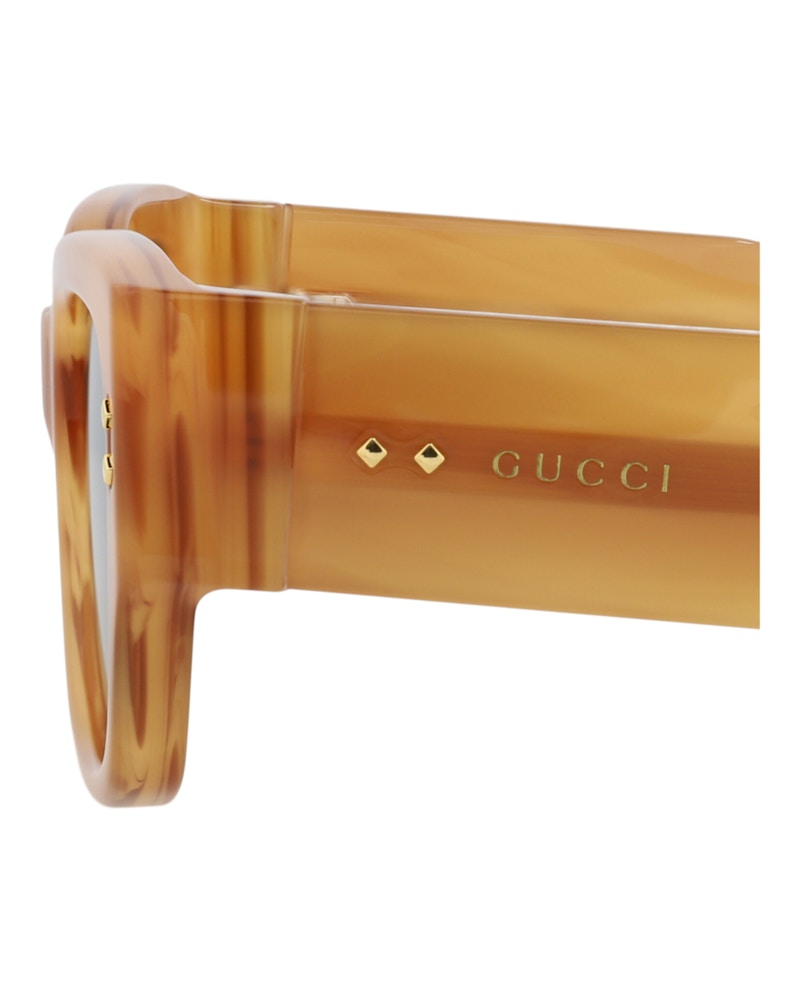 Gucci Square-Frame Recycled Acetate Sunglasses Havana Havana Green (GG1261S-30013840-004)