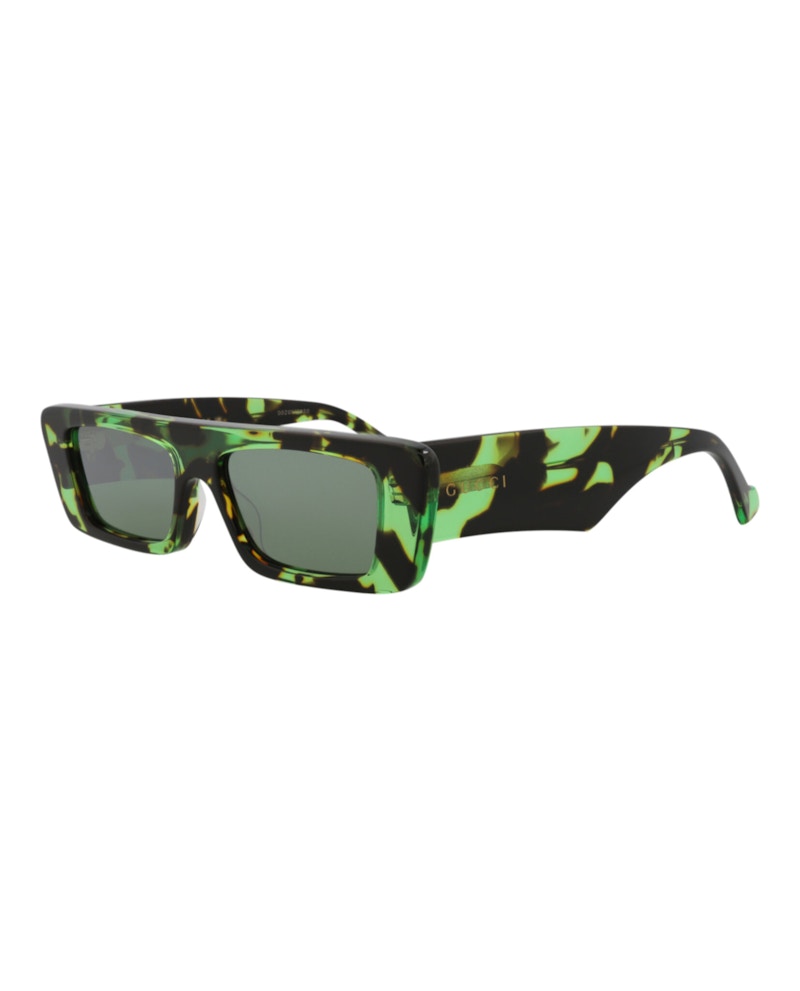 Gucci Square-Frame Recycled Acetate Sunglasses Havana Havana Green (GG1331S-30013890-008)