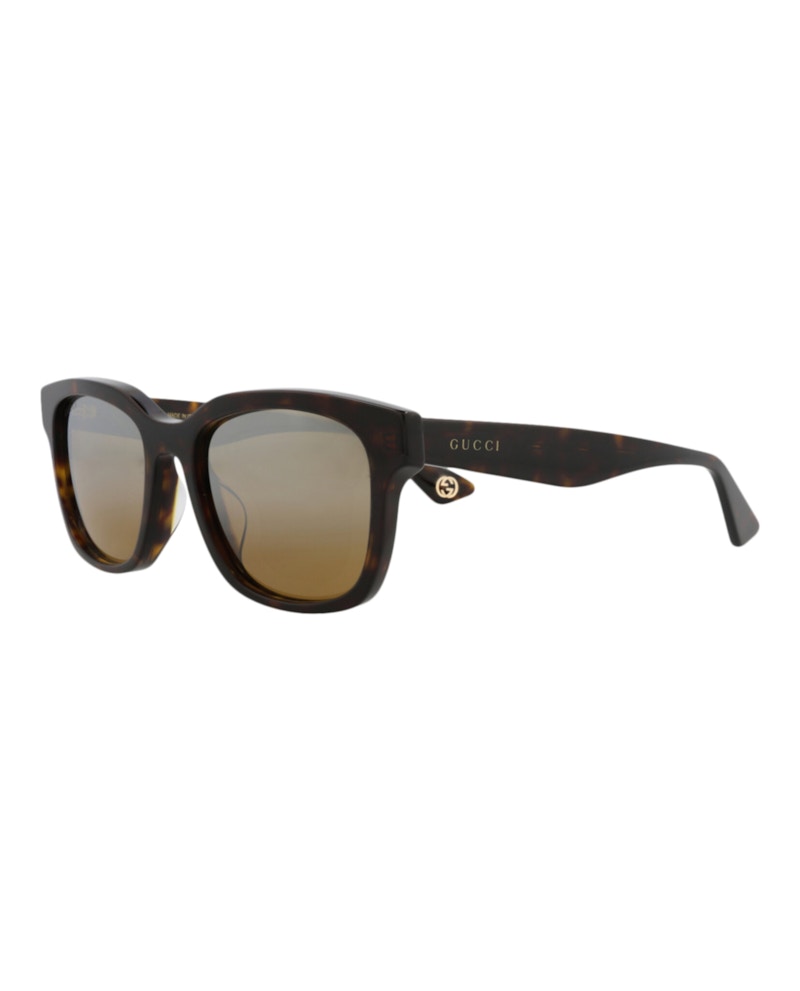 Gucci Square-Frame Recycled Acetate Sunglasses Havana Havana Silver (GG1639SA-30015103-002)