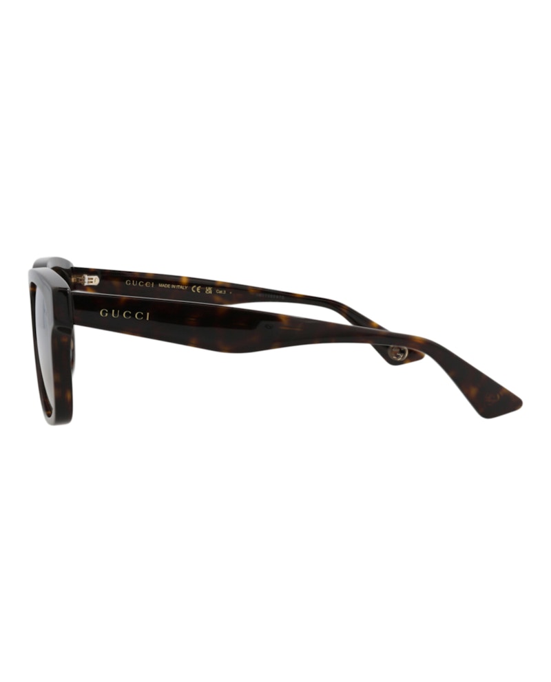 Gucci Square-Frame Recycled Acetate Sunglasses Havana Havana Silver (GG1639SA-30015103-002)