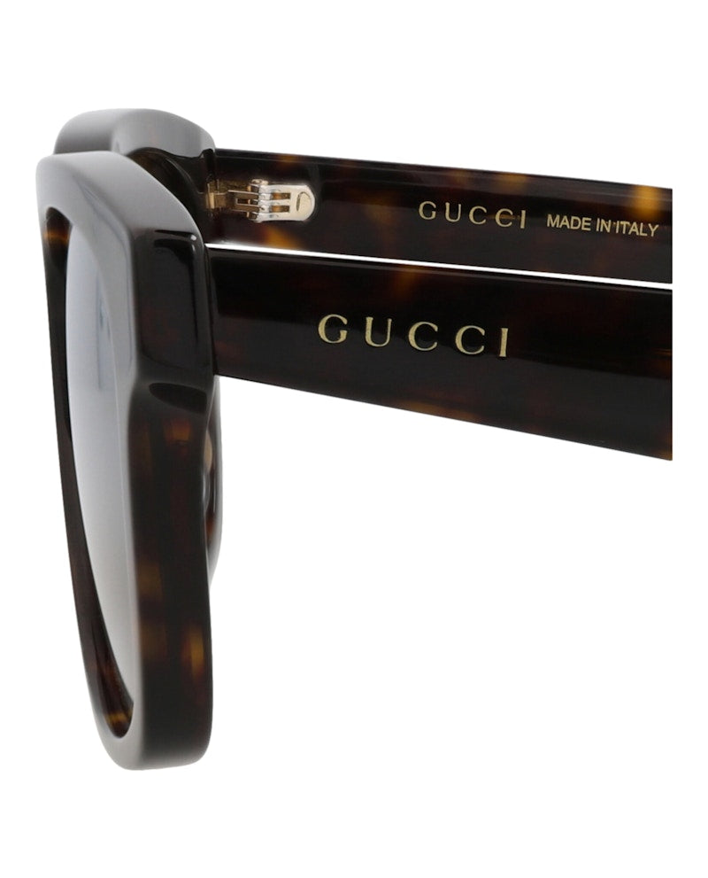 Gucci Square-Frame Recycled Acetate Sunglasses Havana Havana Silver (GG1639SA-30015103-002)