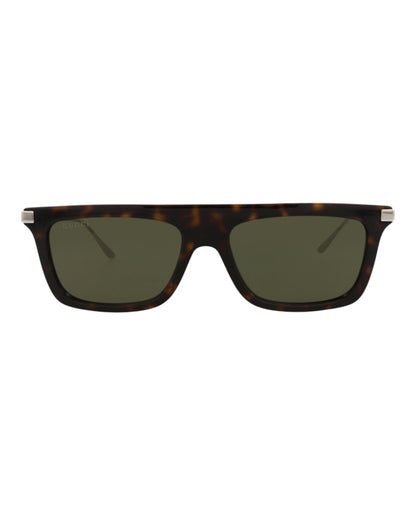 Gucci Square-Frame Recycled Acetate Sunglasses Havana/Silver/Green (GG1437S-30014438-002)