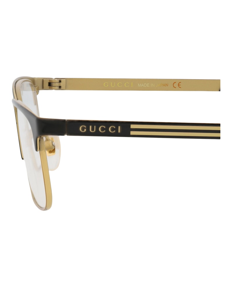 Gucci Square-Frame Titanium Optical Frames Black Black Transparent (GG0700OJ-30008639-001)