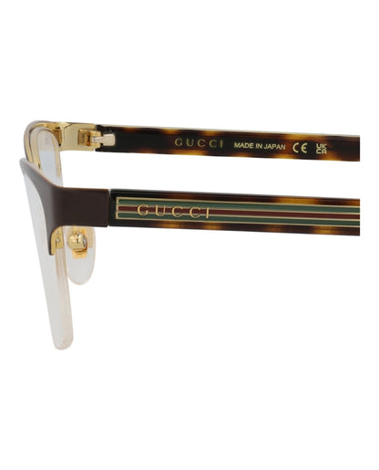 Gucci Square-Frame Titanium Optical Frames Gold Crystal (GG0387OJ-30006069-002)