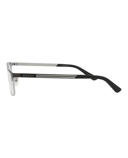 Gucci Square-Frame Titanium Optical Frames Ruthenium Black Transparent (GG0700OJ-30008639-003)