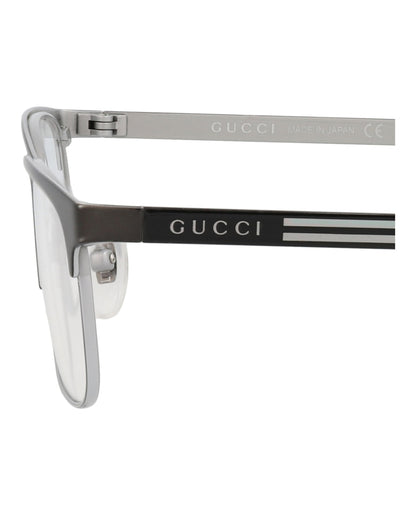 Gucci Square-Frame Titanium Optical Frames Ruthenium Black Transparent (GG0700OJ-30008639-003)