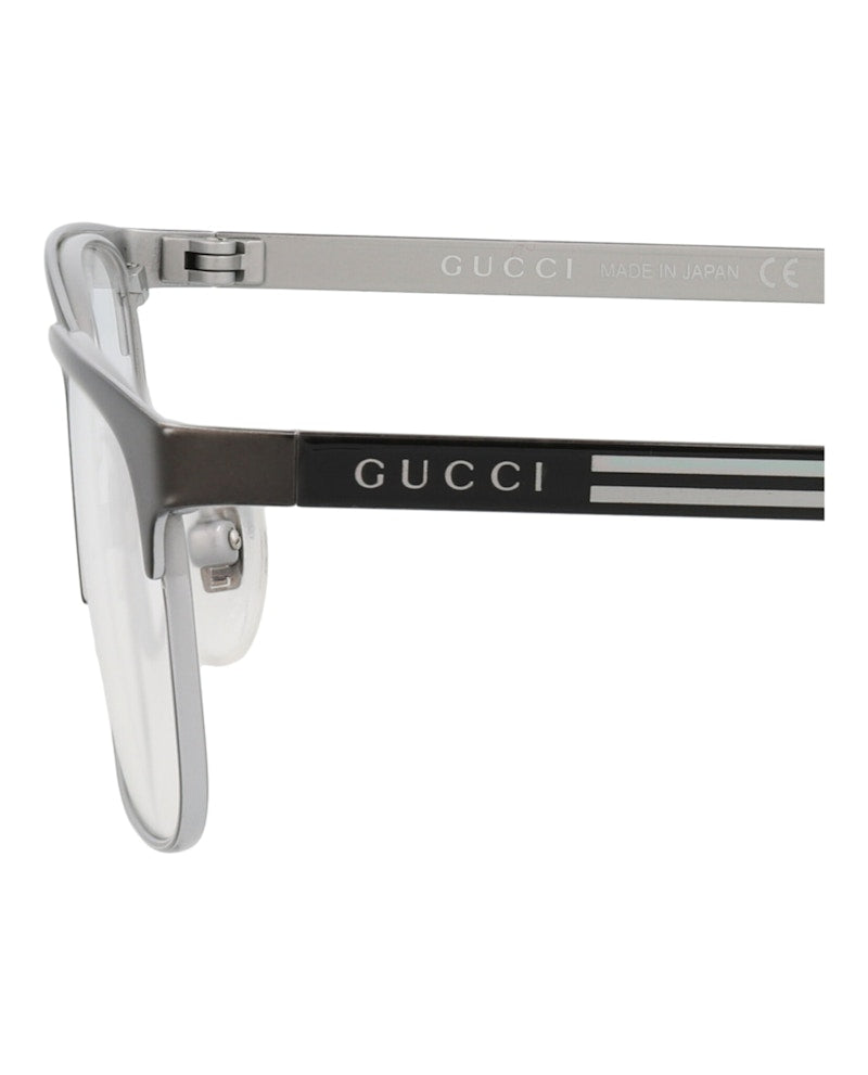 Gucci Square-Frame Titanium Optical Frames Ruthenium Black Transparent (GG0700OJ-30008639-003)