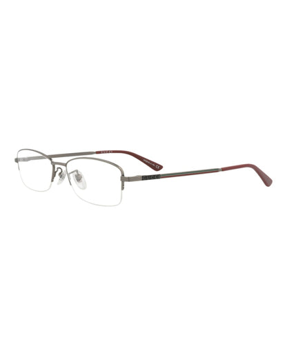 Gucci Square-Frame Titanium Optical Frames Ruthenium Ruthenium Transparent (GG1060OJ-30011720-001)