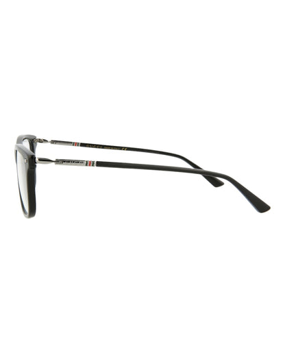 Gucci Square Rectangle Optical Frames Black/Ruthenium/Transparent (GG0519O-30007690-005)
