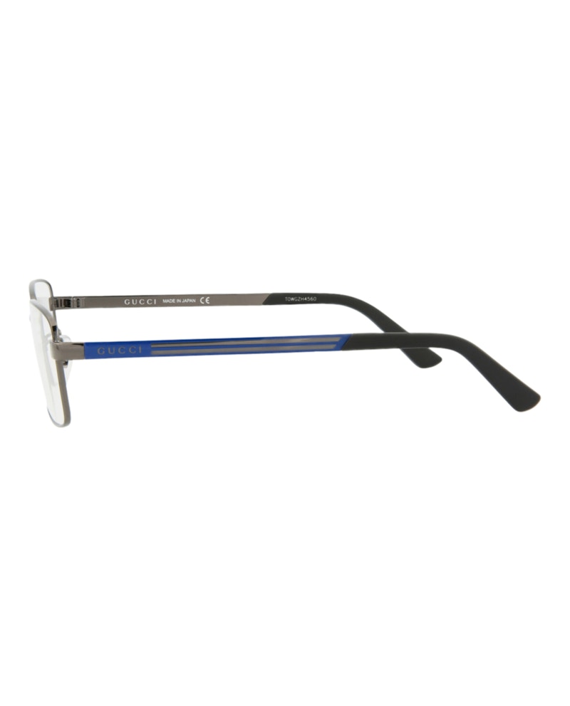 Gucci Square Rectangle Optical Frames Ruthenium/Blue/Transparent (GG0693O-30008616-003)
