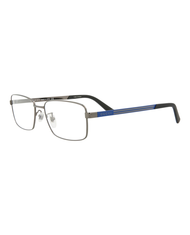 Gucci Square Rectangle Optical Frames Ruthenium/Blue/Transparent (GG0693O-30008616-003)