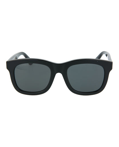 Gucci Square Rectangle Sunglasses Black/Black/Grey (GG0326S-30002857-001)