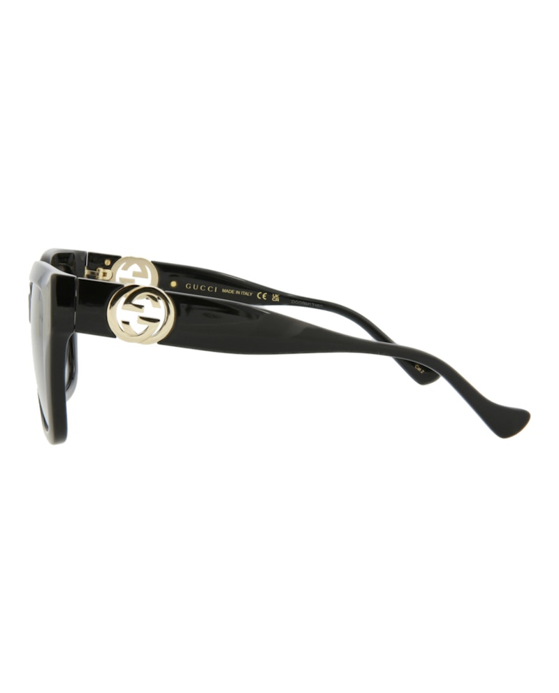 Gucci Square Rectangle Sunglasses Black/Black/Grey (GG1023S-30011717-001)