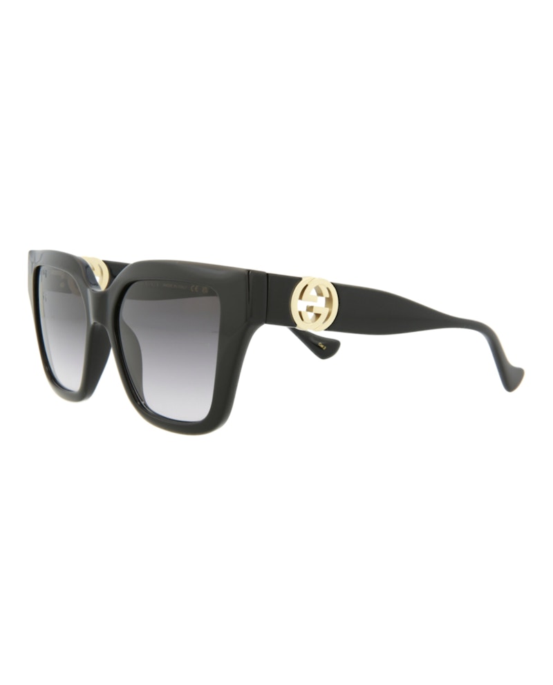 Gucci Square Rectangle Sunglasses Black/Black/Grey (GG1023S-30011717-001)