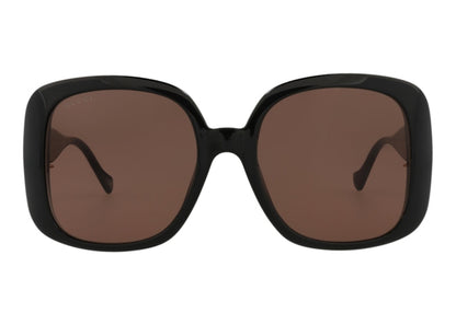Gucci Square Rectangle Sunglasses Black/Brown (GG1029SA-30011778-005)
