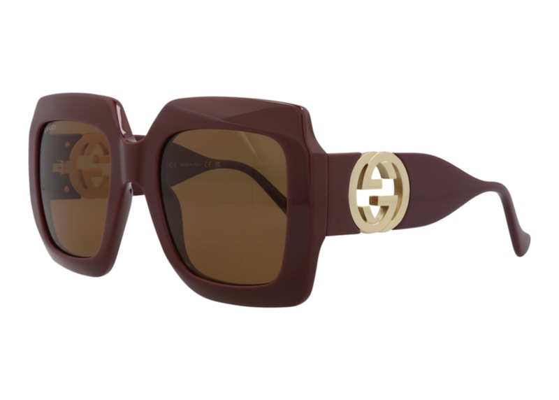 Gucci Square Rectangle Sunglasses Brown (GG1022S-30011773-007)