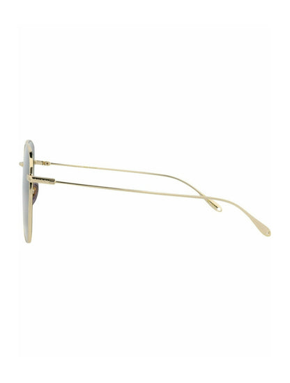 Gucci Square Rectangle Sunglasses Gold Gold Grey (GG1031S-30011783-009)