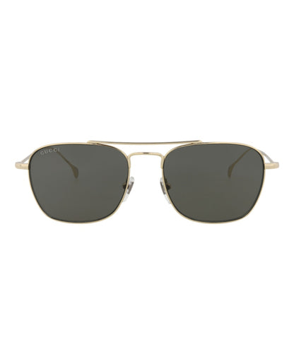 Gucci Square Rectangle Sunglasses Gold/Gold/Grey (GG1183S-30013463-001)