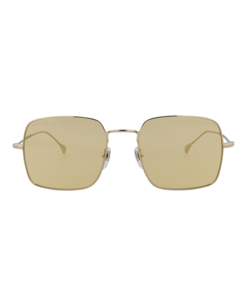 Gucci Square Rectangle Sunglasses Gold/Gold/Orange (GG1184S-30013464-003)