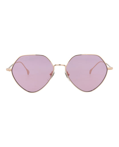 Gucci Square Rectangle Sunglasses Gold/Gold/Pink (GG1182S-30013461-004)