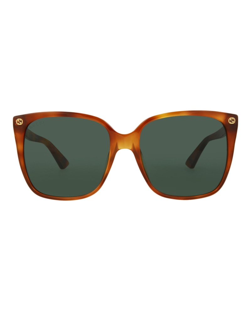 Gucci Square Rectangle Sunglasses Havana/Havana/Green (GG0022S-30000969-002)