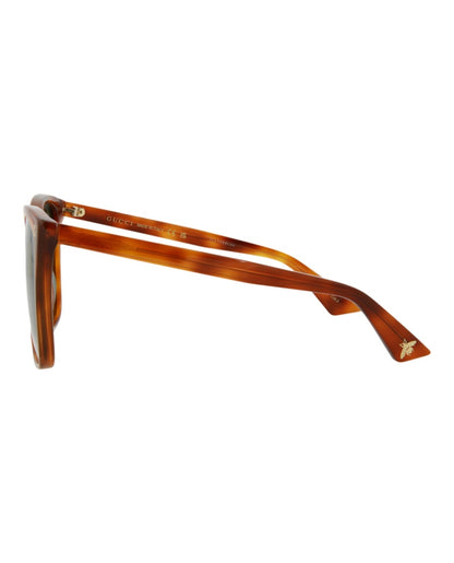 Gucci Square Rectangle Sunglasses Havana/Havana/Green (GG0022S-30000969-002)