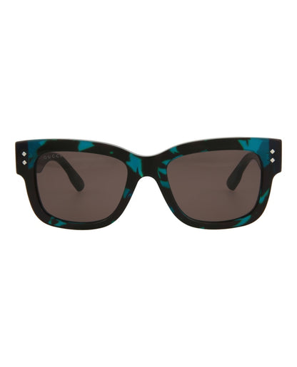 Gucci Square Rectangle Sunglasses Havana/Havana/Grey (GG1217S-30013478-003)