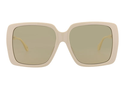 Gucci Square Rectangle Sunglasses Ivory/Brown (GG0567SAN-30013230-006)